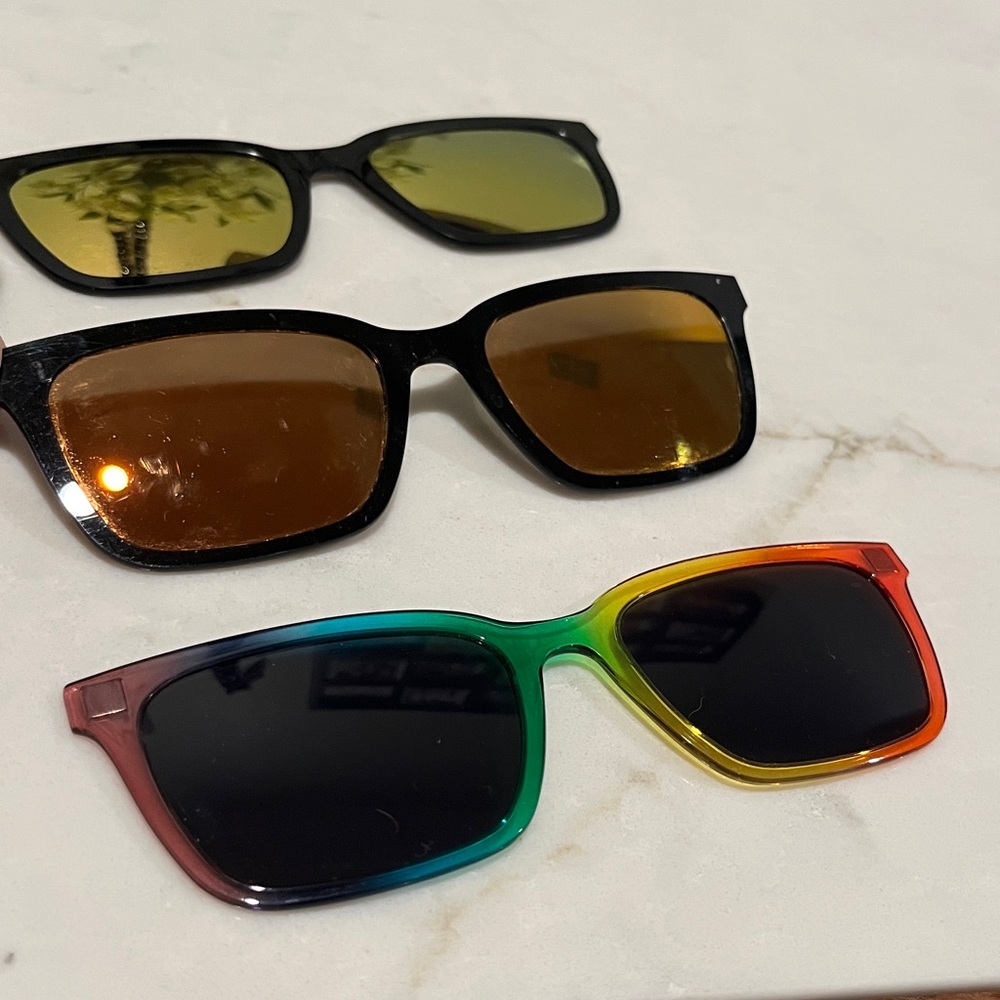 SOLD AS COMPLETE SET: 2 Larkin Pair eyewear frames and 14 toppers - Picture 8 of 10